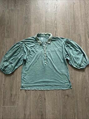 Anthropologie Pilcro Half-Button Henley Pullover Top